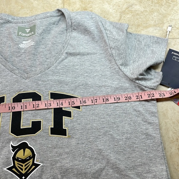 Fanatics Women’s UCF Knights Tee Shirt V-neck Short Sleeve Light Gray Size XL - Picture 5 of 11